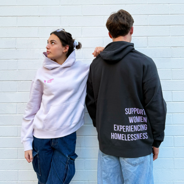 Catherine House Pink and Charcoal Hoodie